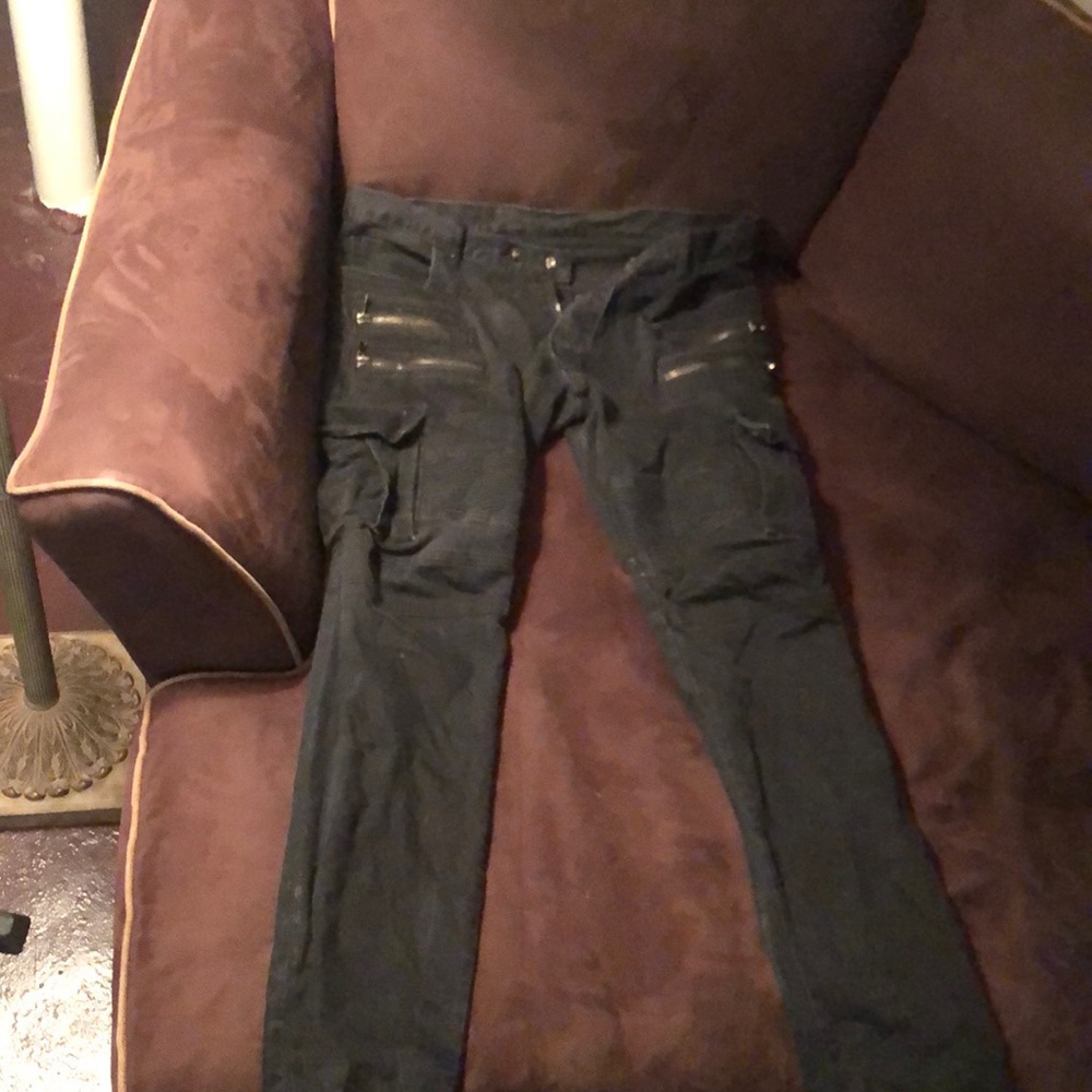 Black balmain jeans
